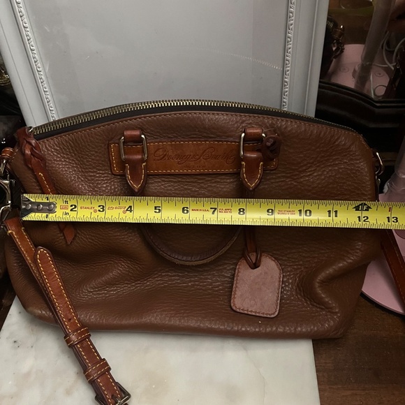 Dooney & Bourke Genuine Florentine Vacchetta Leather Purse Brown Crossbody - Picture 14 of 15